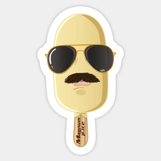 Magnum PI: cold as ice Sticker by madebystfn